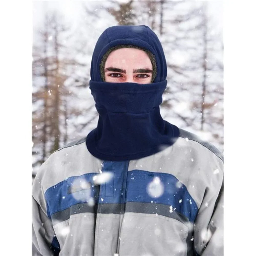 Women's Winter Balaclava Hat Fleece Full Face Covering Scarf with Drawstring